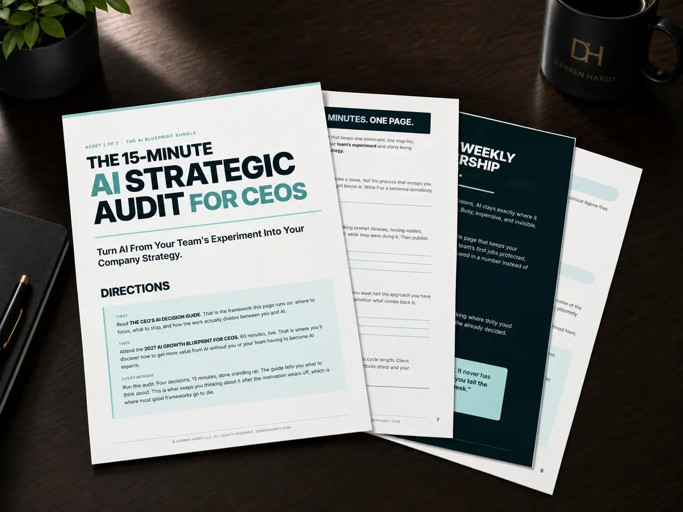 The 15-Minute AI Strategic Audit for CEOs, cover and inside pages